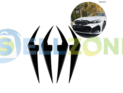 Πλαϊνές ποδιές μπροστινού προφυλακτήρα BMW 3 G20 LCI M Sport 2023+, γυαλιστερό μαύρο – DBa957